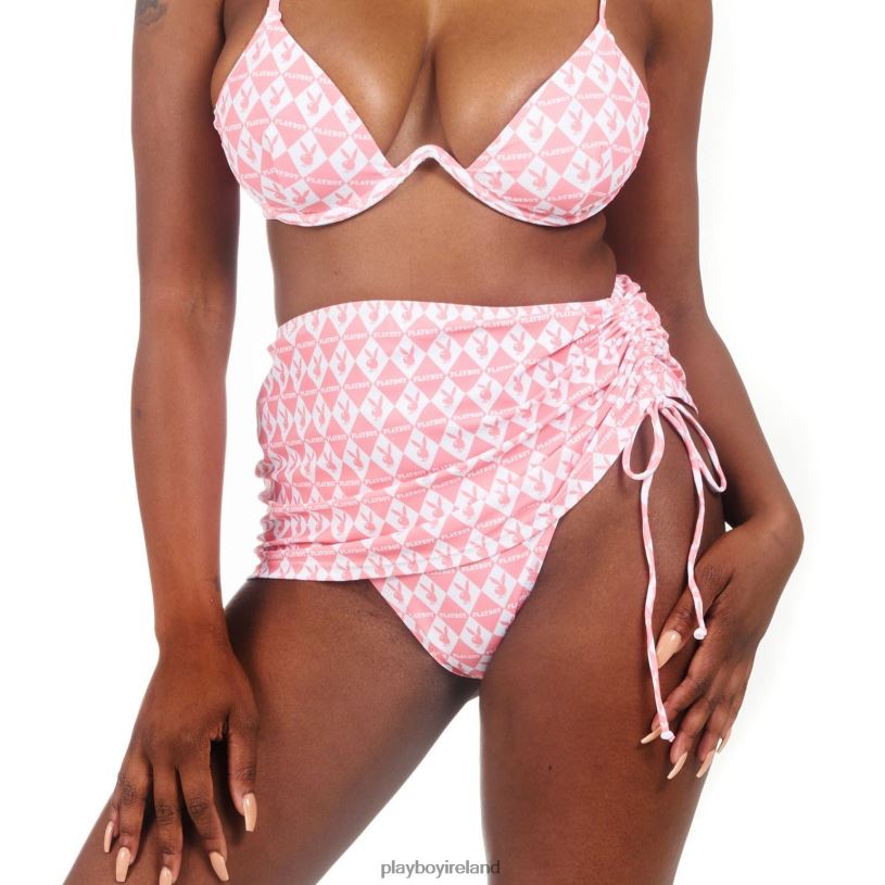 Playboy Women Monogram Mini Sarong HBFB1274 Clothing Pink