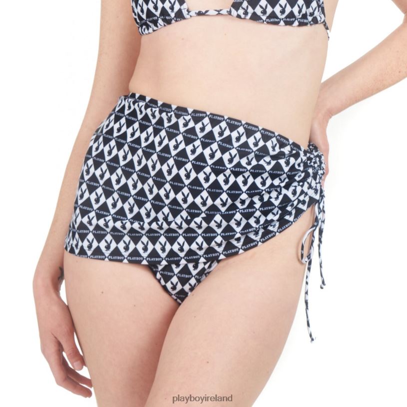 Playboy Women Monogram Mini Sarong HBFB1275 Clothing Black