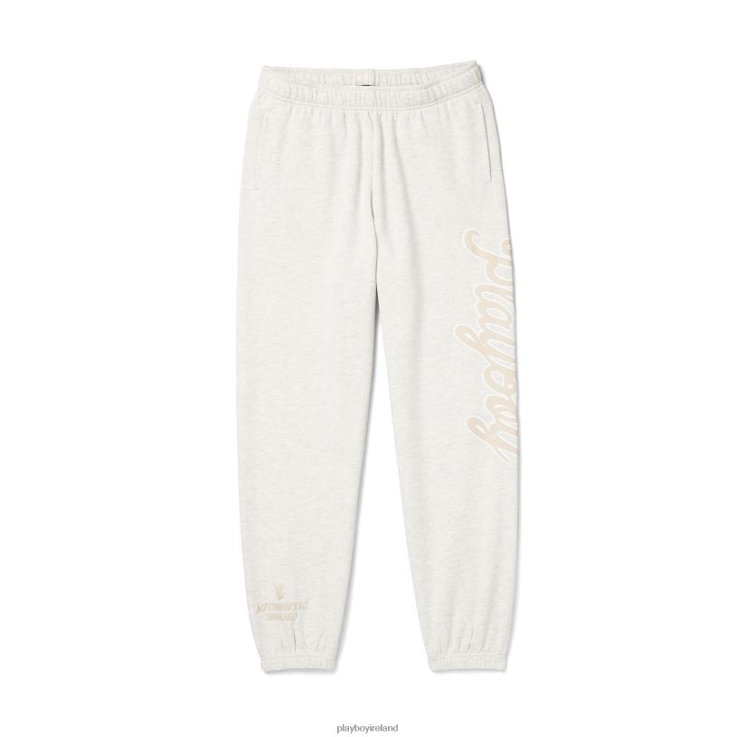 Playboy Women Scenic Sweatpant HBFB1258 Clothing Heathered oatmeal