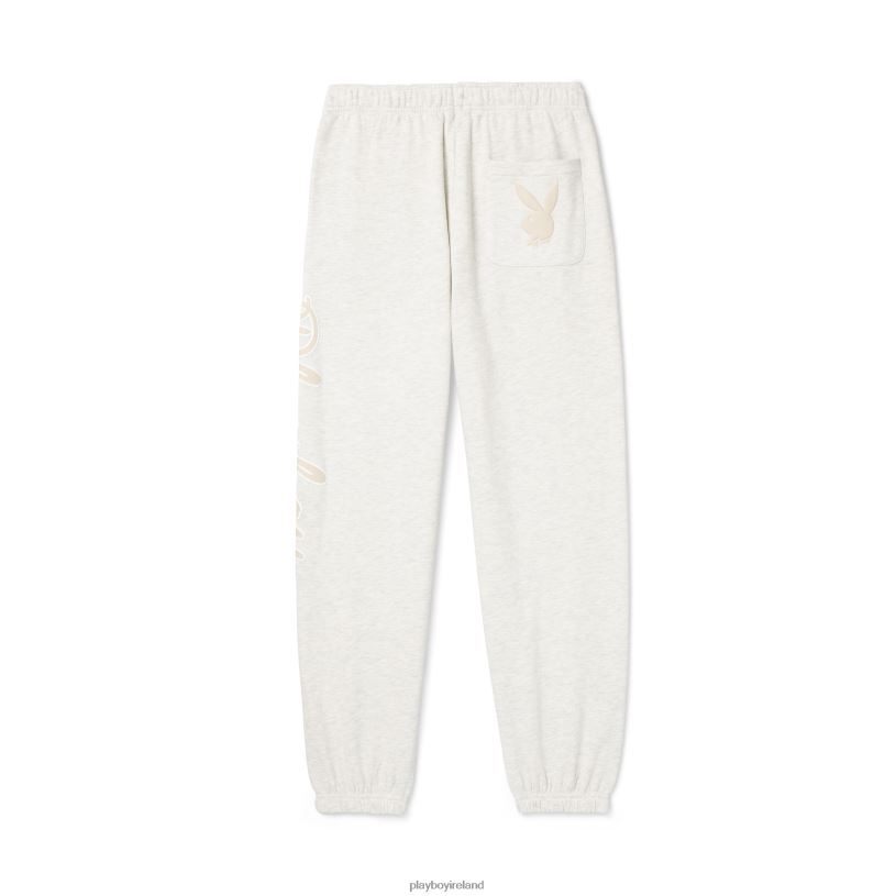 Playboy Women Scenic Sweatpant HBFB1258 Clothing Heathered oatmeal