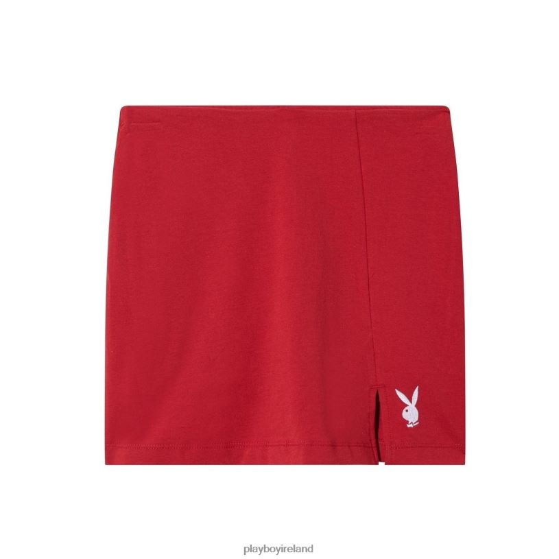 Playboy Women Slit Skirt HBFB1227 Clothing Red