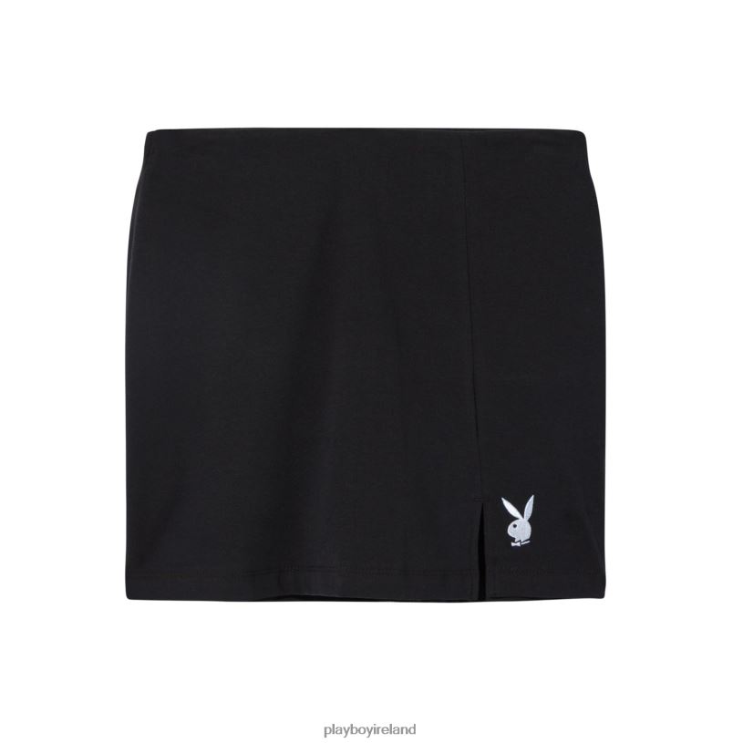 Playboy Women Slit Skirt HBFB1229 Clothing Black