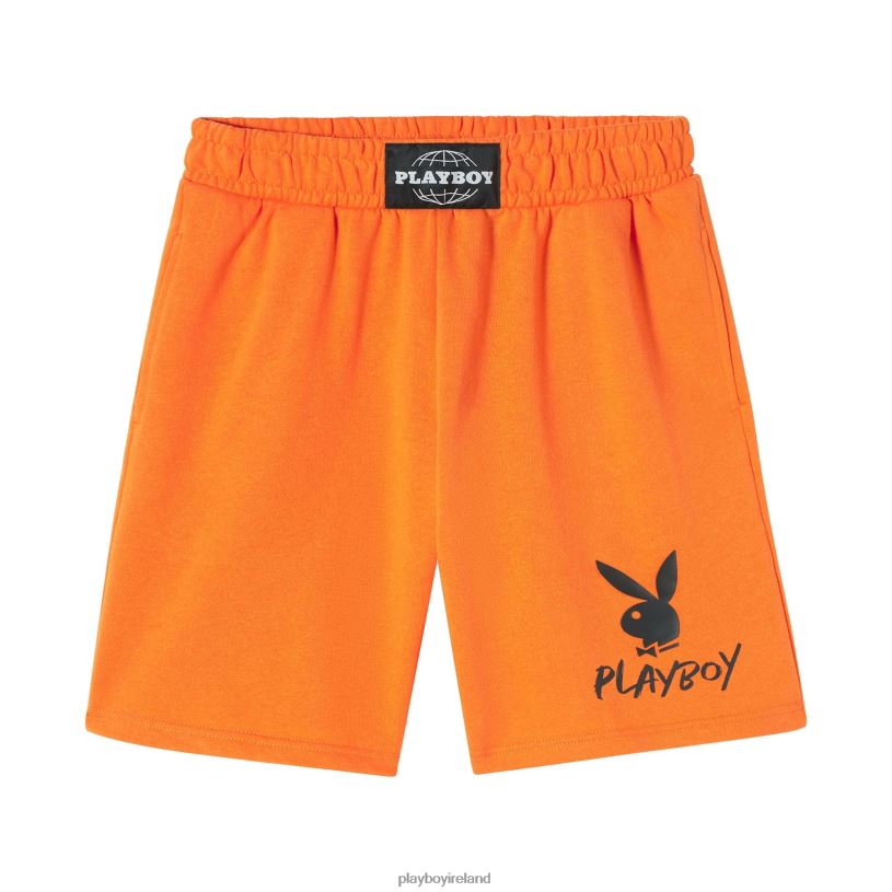Playboy Women Sweat Shorts HBFB1265 Clothing Orange
