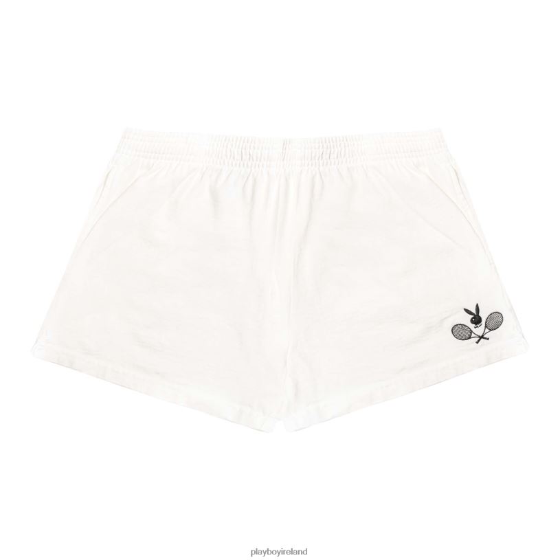 Playboy Women Tennis Club Shorts HBFB1298 Clothing Off-White