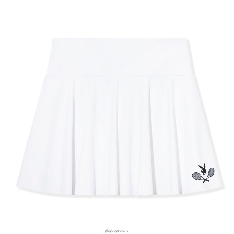 Playboy Women Tennis Club Skirt HBFB1245 Clothing White