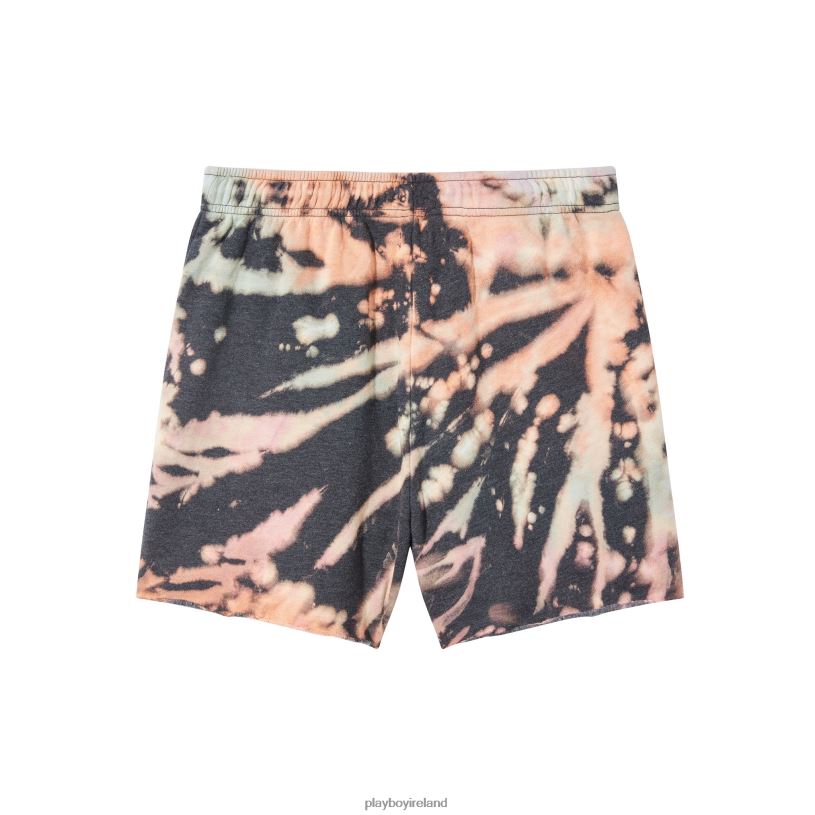 Playboy Women Tie-Dye Grunge Sweatshort HBFB1257 Clothing Sun Rise