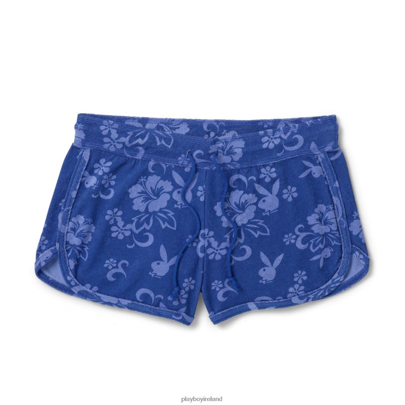 Playboy Women Tropicana Terry Sweat Shorts HBFB1252 Clothing Original
