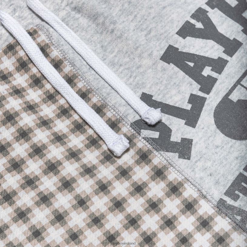 Playboy Women Varsity Plaid Mini Skirt HBFB1260 Clothing Heather Grey