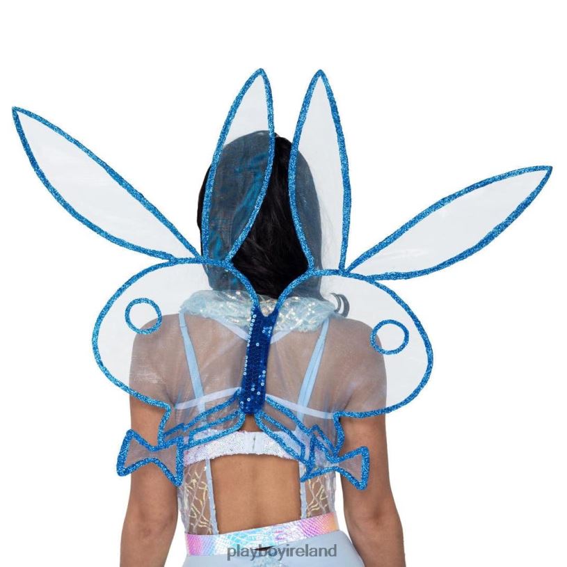 Playboy Women Bunny Fairy Wings HBFB1356 Clothing Blue