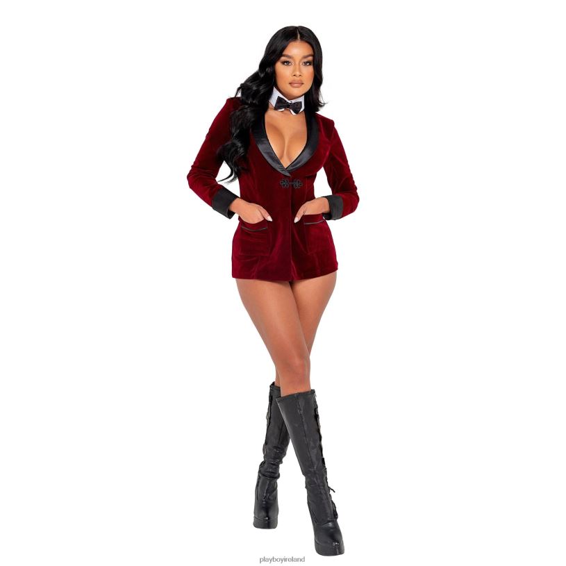 Playboy Women Smoke Lounge Madam - 4pcs Set HBFB1349 Clothing Burgundy