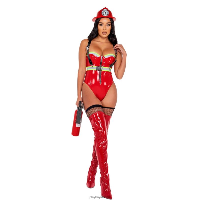 Playboy Women Smokin Hot Firegirl - 3pcs Set HBFB1354 Clothing Red
