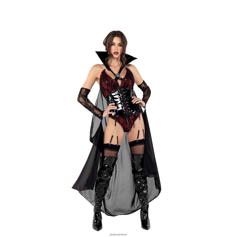 Playboy Women Vampire - 2pcs Set HBFB1365 Clothing Black/Red