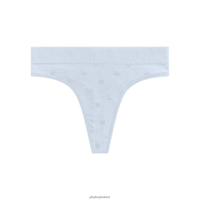 Playboy Women Bunny Seamless Thong HBFB1552 Clothing Arctic ice