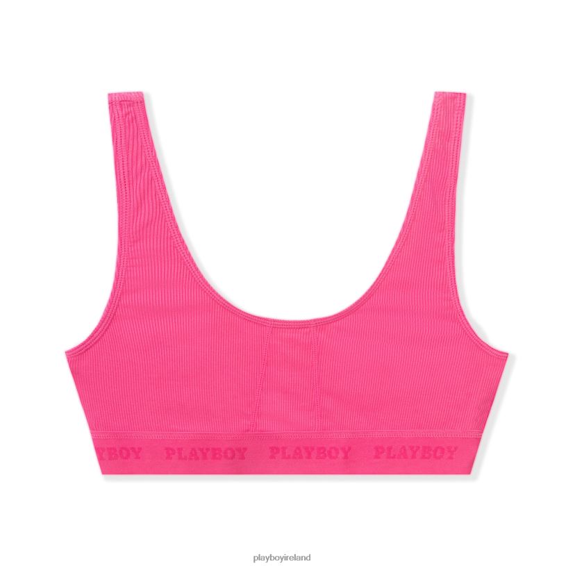 Playboy Women Sports Bra HBFB1543 Clothing Pink
