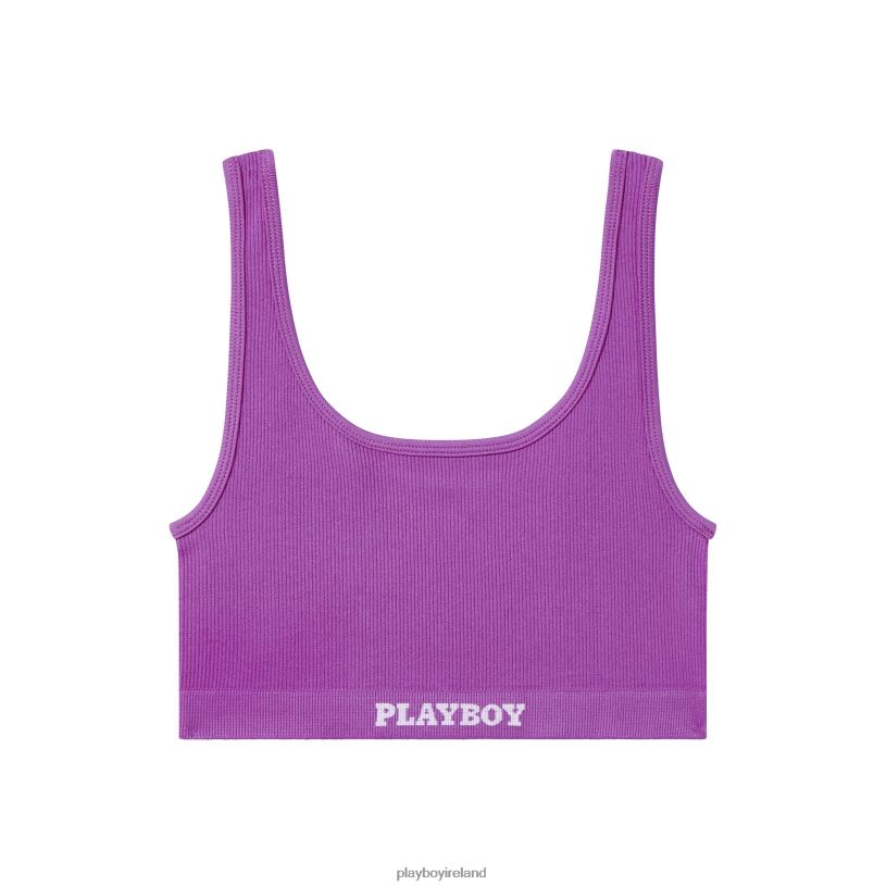 Playboy Women Sports Bra HBFB1545 Clothing Raspberry