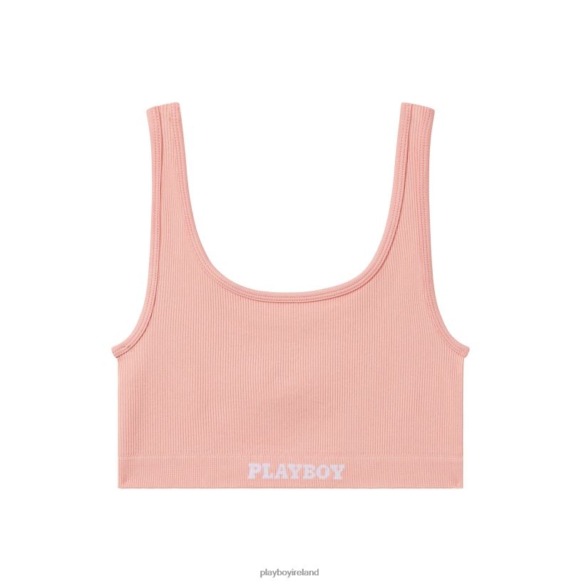 Playboy Women Sports Bra HBFB1548 Clothing Peach