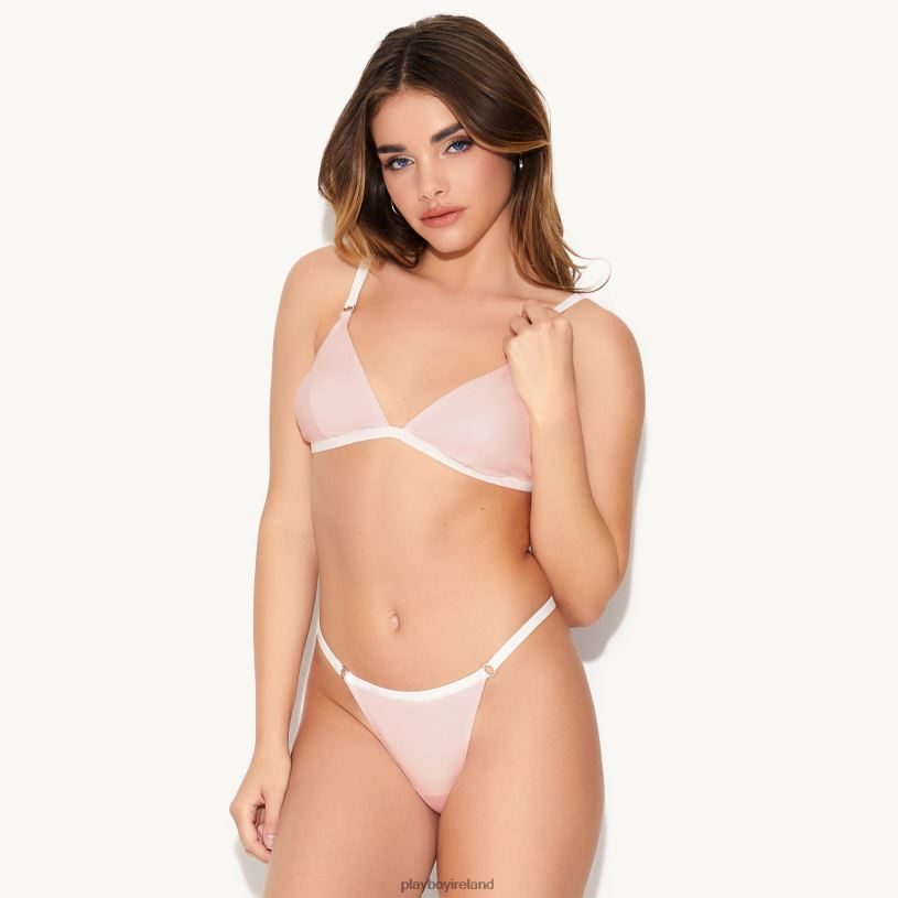 Playboy Women The Basics Triangle Bralette HBFB1499 Clothing Rose