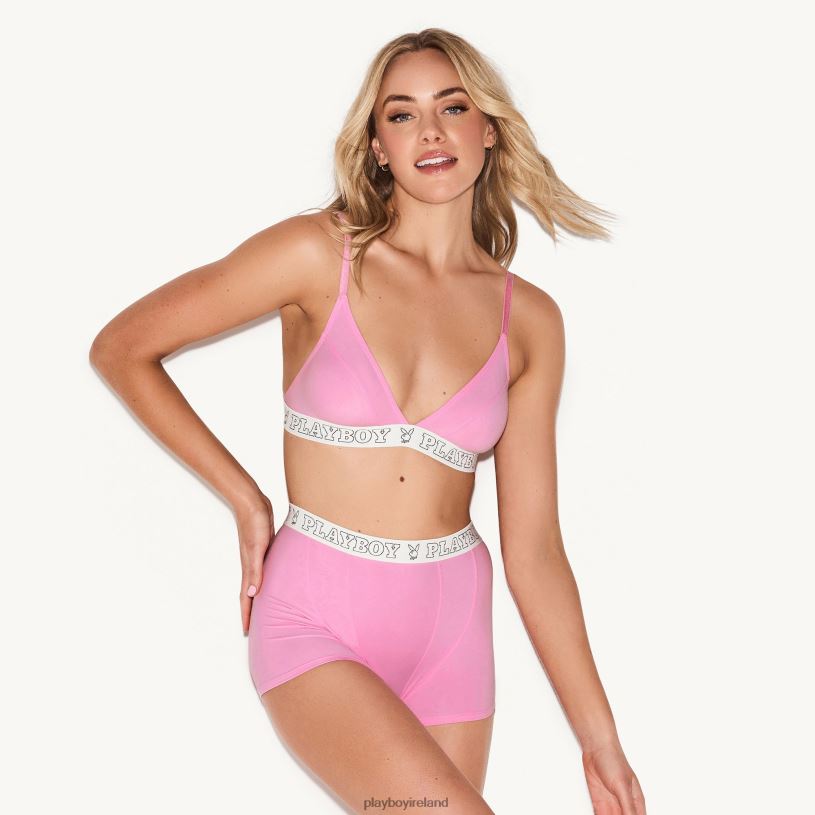 Playboy Women The Essentials Modal Boxer Brief HBFB1426 Clothing Pink