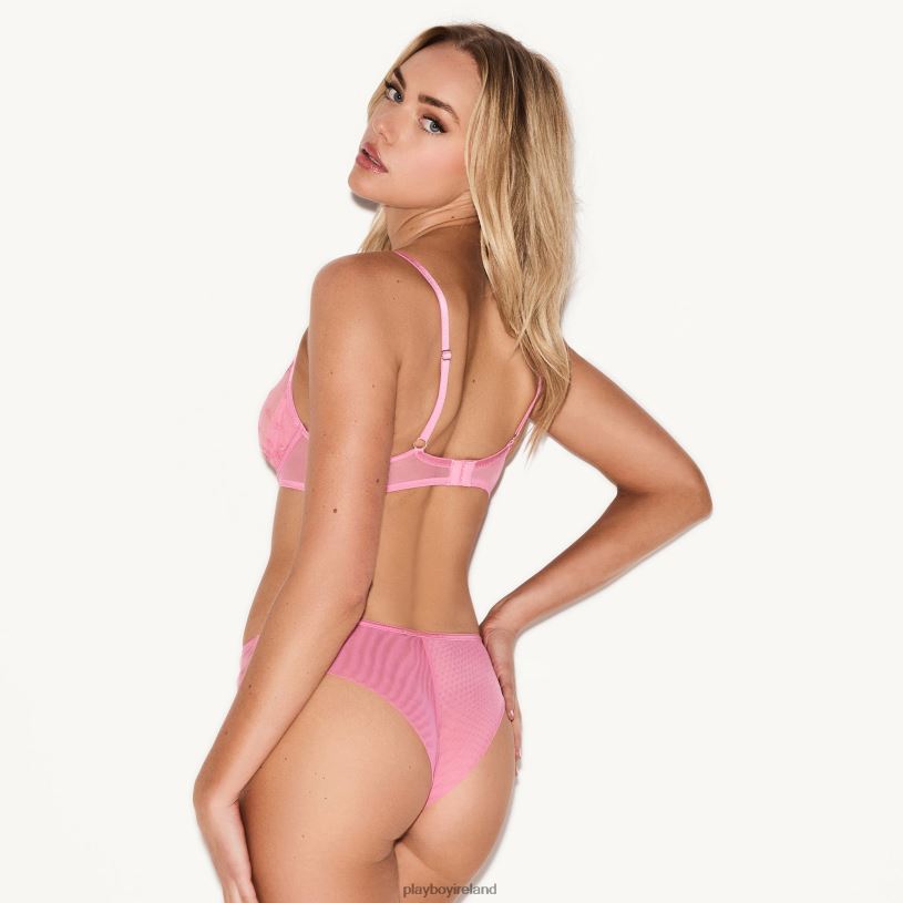 Playboy Women The Mini Bunny Cheeky Bikini HBFB1474 Clothing Cosmic Pink