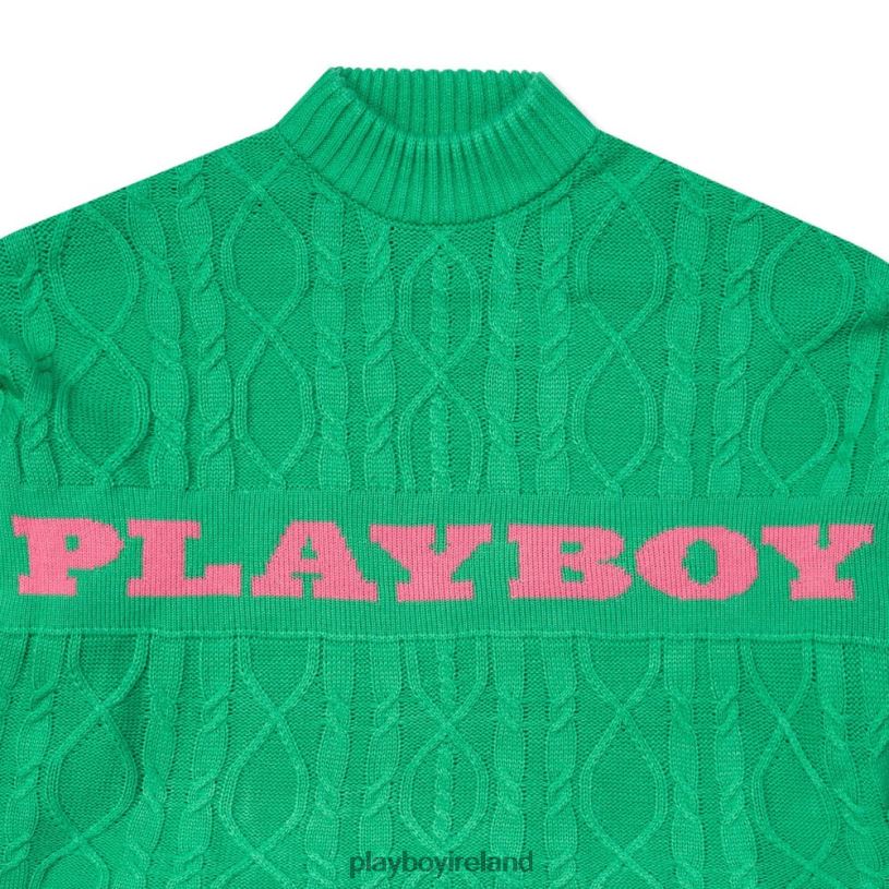 Playboy Women Cable Jumper HBFB1129 Clothing Green