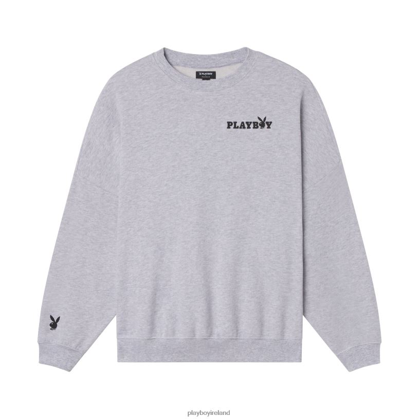 Playboy Women Classic Crewneck HBFB1115 Clothing Grey