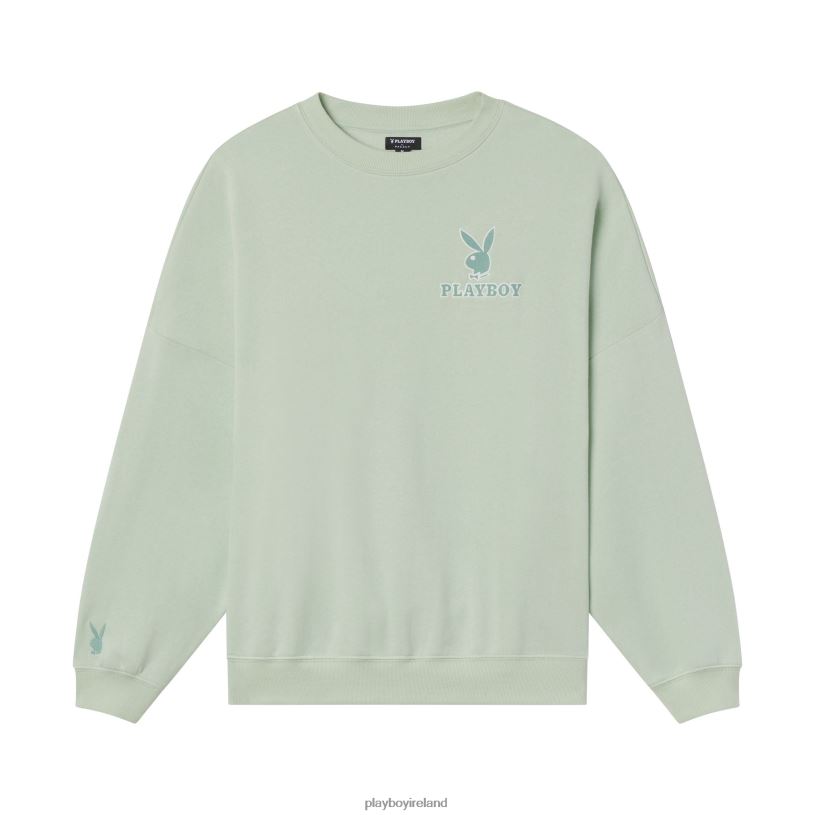 Playboy Women Classic Crewneck HBFB1117 Clothing Mint Green
