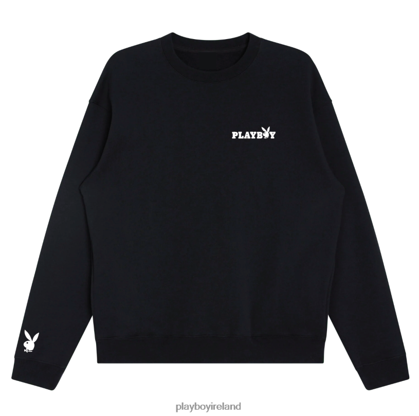 Playboy Women Classic Crewneck HBFB1119 Clothing Black