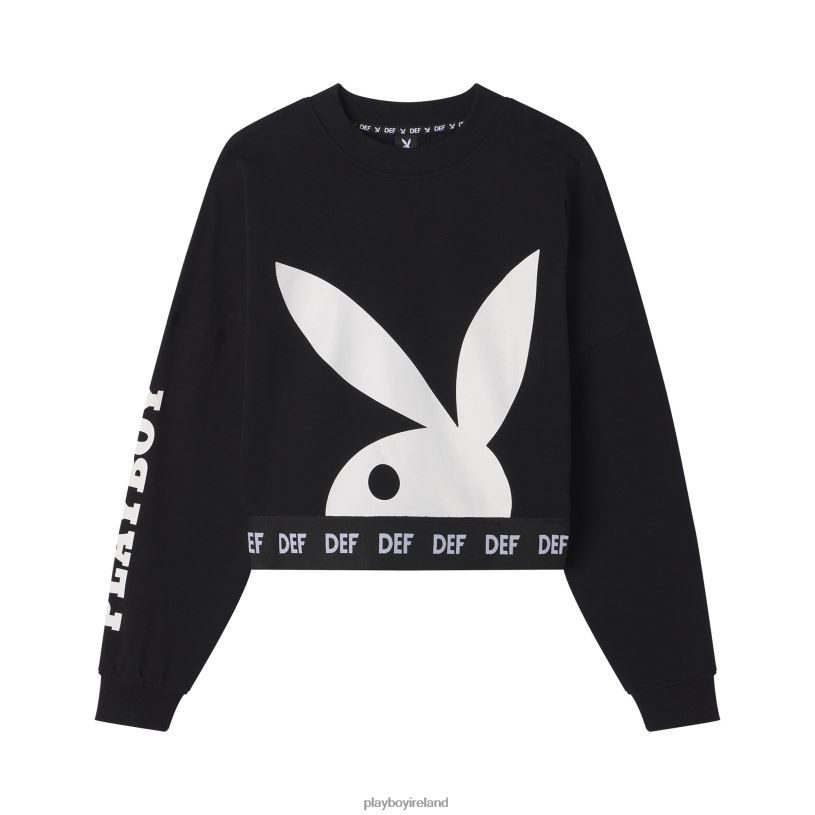Playboy Women Cropped Logo Crewneck HBFB1073 Clothing Original