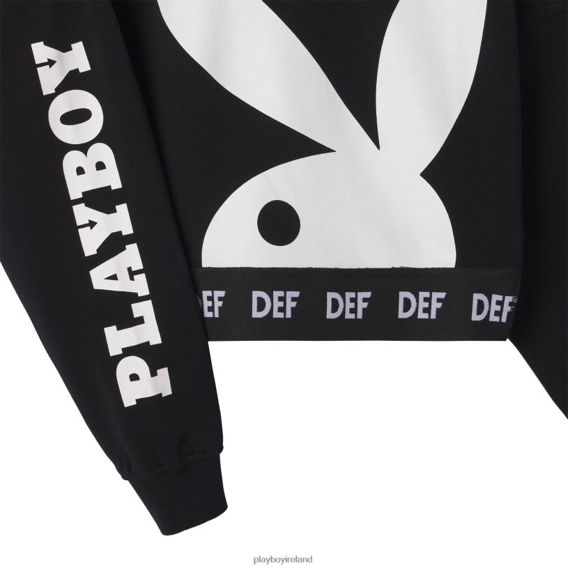 Playboy Women Cropped Logo Crewneck HBFB1073 Clothing Original