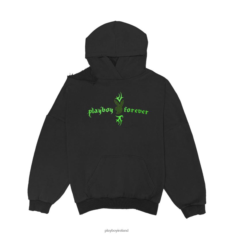 Playboy Women Forever Hoodie HBFB1123 Clothing Anthracite
