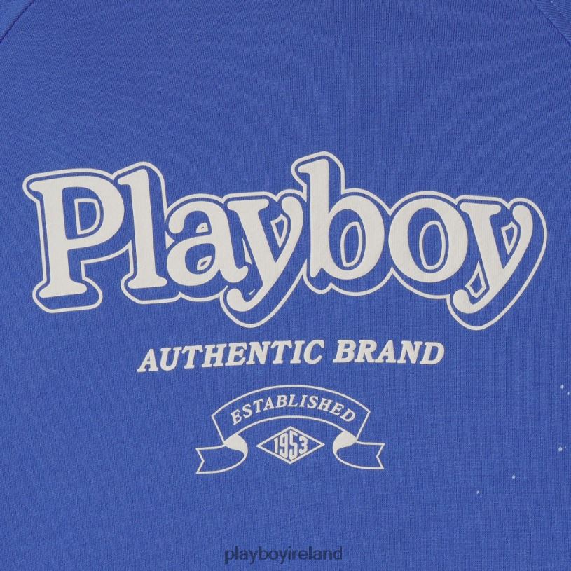 Playboy Women Icy Hoodie HBFB1142 Clothing Blue