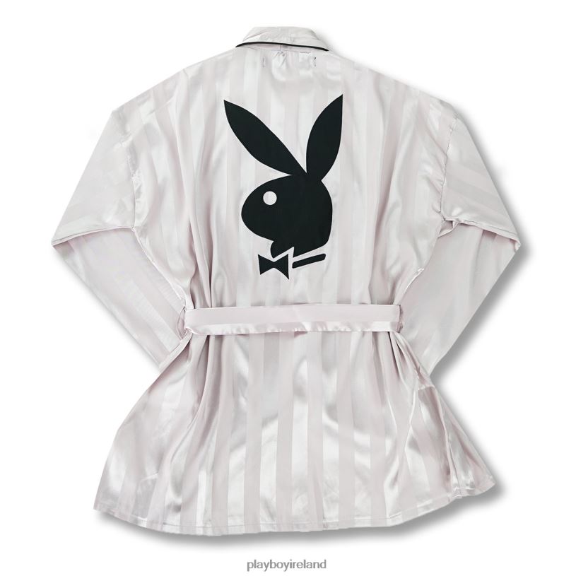 Playboy Women LOUNGE SATIN DRESSING GOWN HBFB1062 Clothing Pink