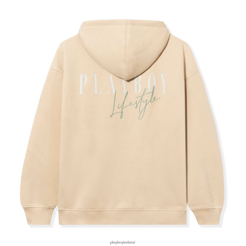 Playboy Women Lifestyle Zip-Up Hoodie HBFB1147 Clothing Stone