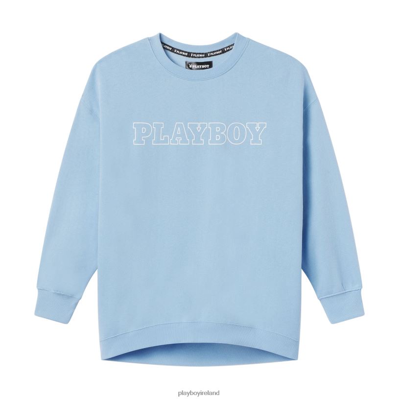 Playboy Women Masthead Crewneck HBFB1109 Clothing Blue