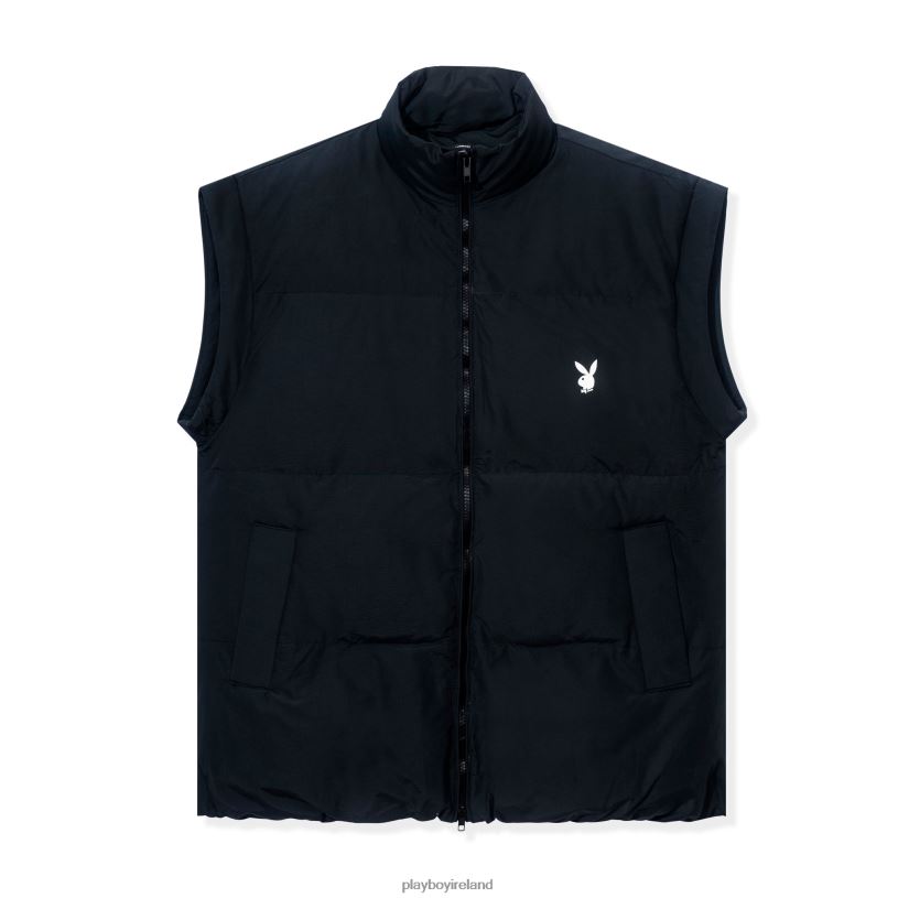 Playboy Women Puffer Vest HBFB1083 Clothing Black