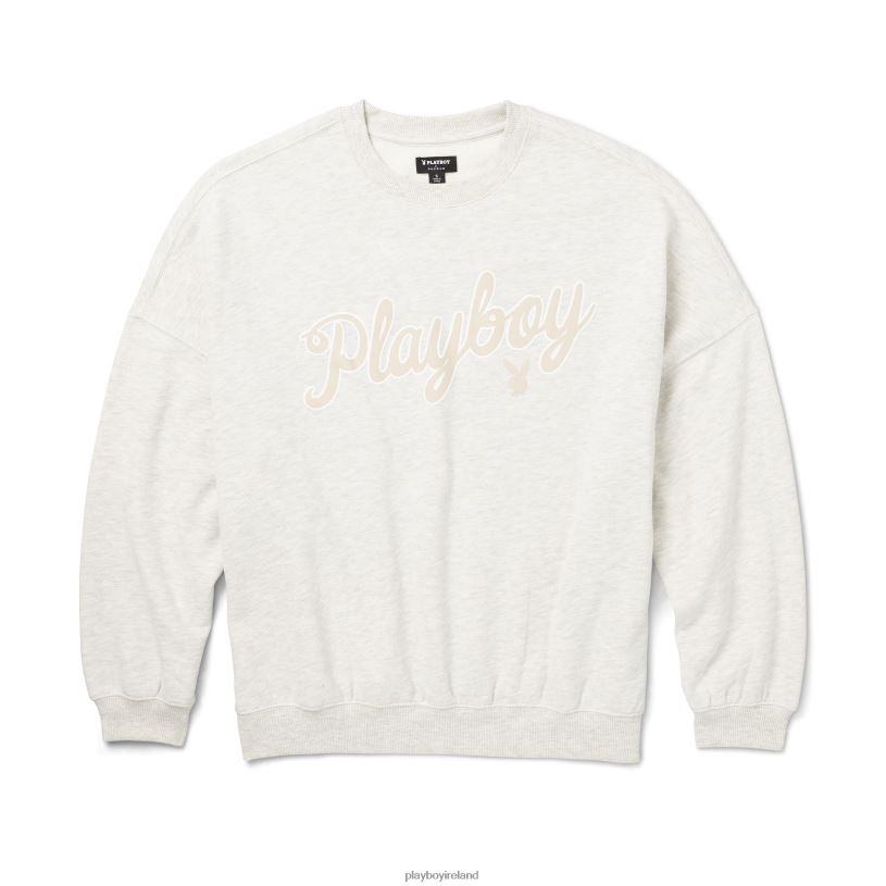Playboy Women Scenic Crewneck HBFB1155 Clothing Heathered oatmeal