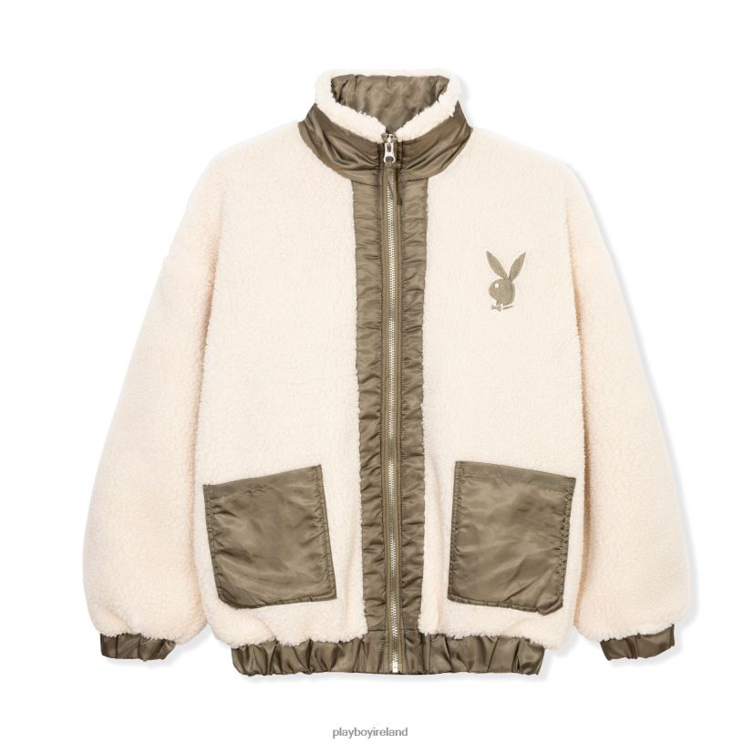 Playboy Women Teddy Patch Jacket HBFB1077 Clothing Stone