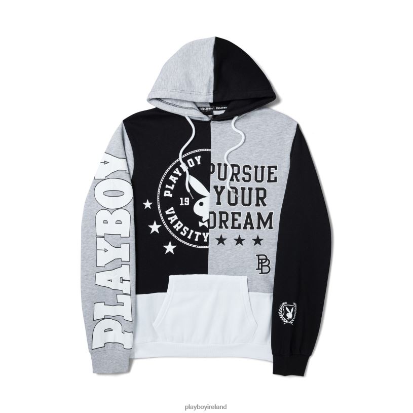 Playboy Women Varsity Hoodie HBFB1138 Clothing Black
