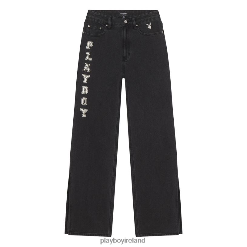 Playboy Women 90s Boyfriend Denim Pants HBFB1183 Clothing Midnight