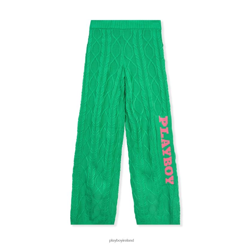 Playboy Women Masthead Knit Pant HBFB1178 Clothing Green
