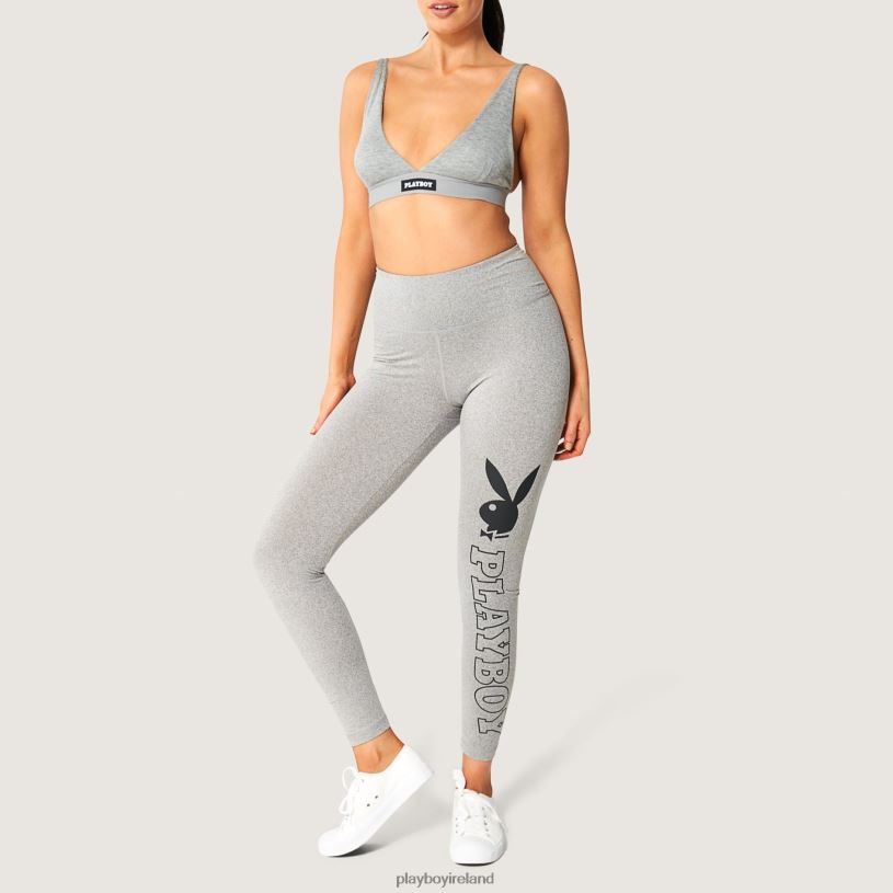 Playboy Women Rabbit Head Legging HBFB1167 Clothing Heather Grey