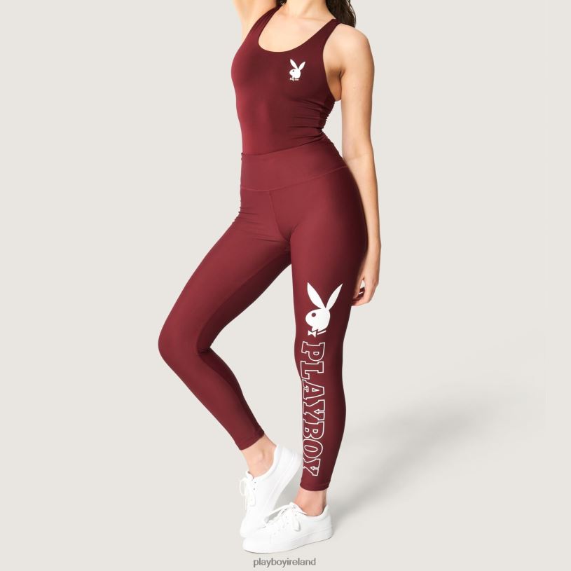 Playboy Women Rabbit Head Legging HBFB1168 Clothing Burgundy