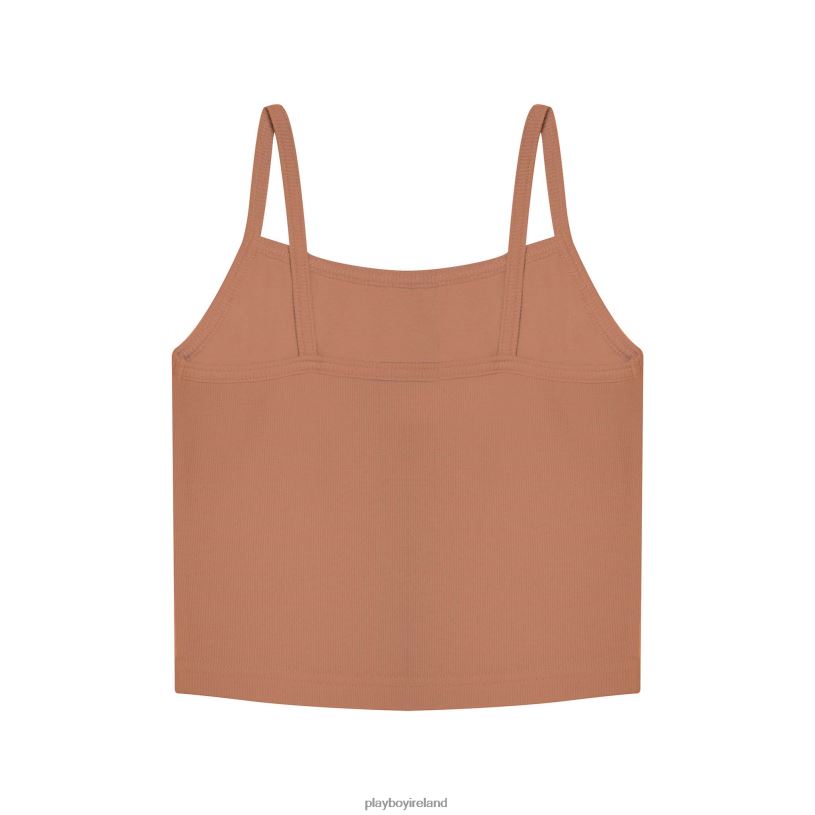 Playboy Women Bunny Heart Binded Cami Top HBFB1040 Clothing Beaver fur
