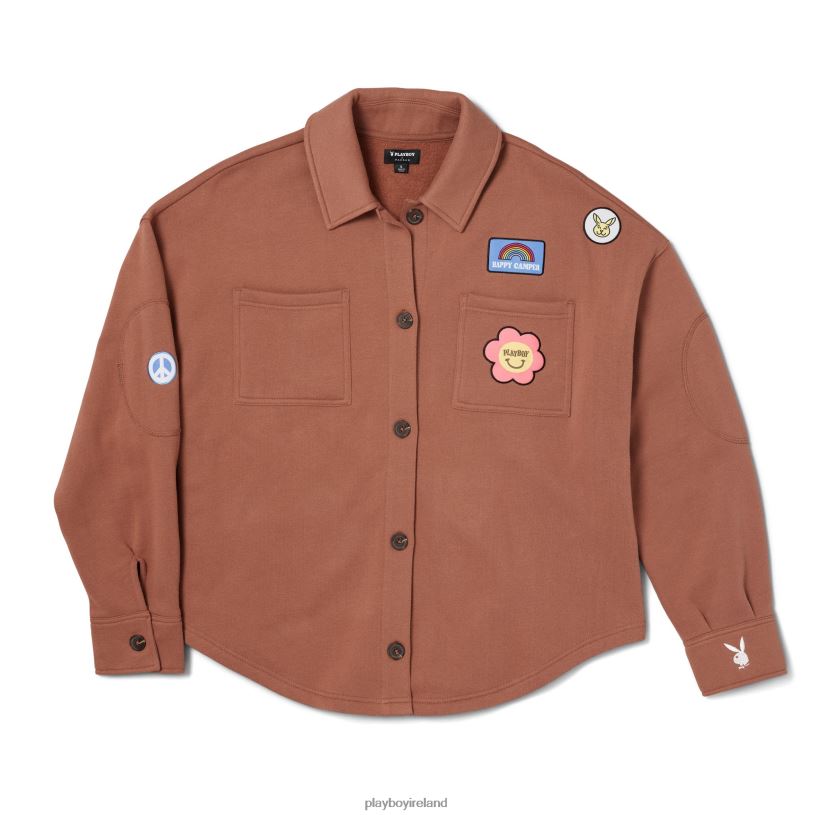Playboy Women Camp Button Down Shirt HBFB991 Clothing Acorn