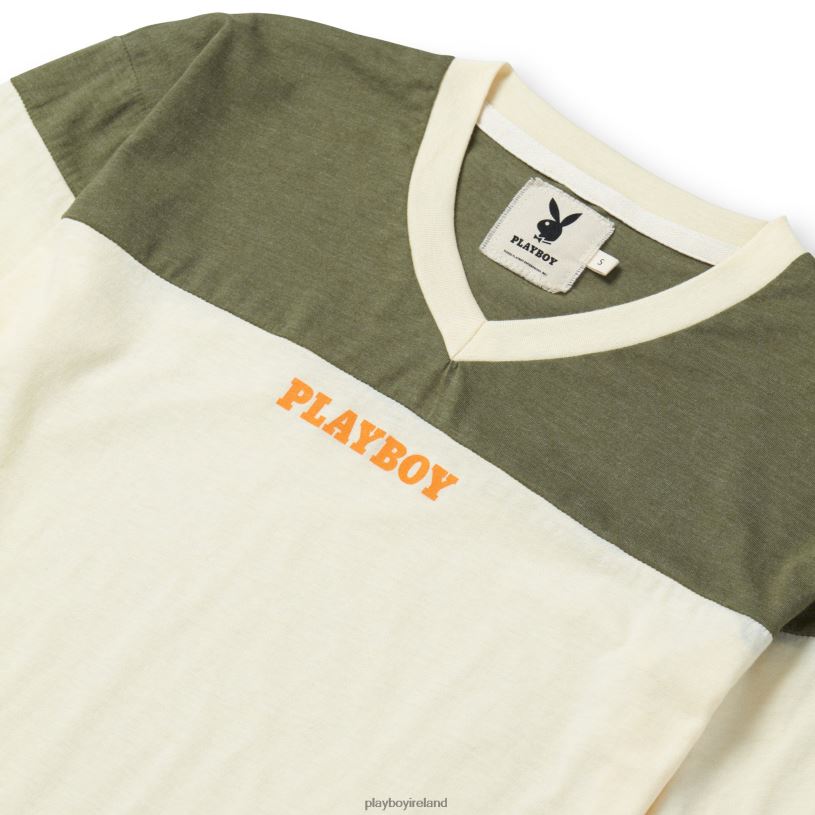 Playboy Women Camp V-Neck Jersey 1/2 Long Sleeve HBFB1043 Clothing Original
