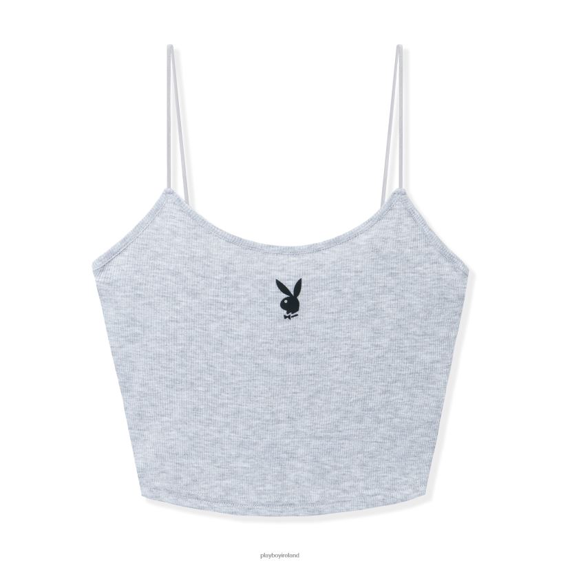 Playboy Women Classic Cami Top HBFB925 Clothing Grey