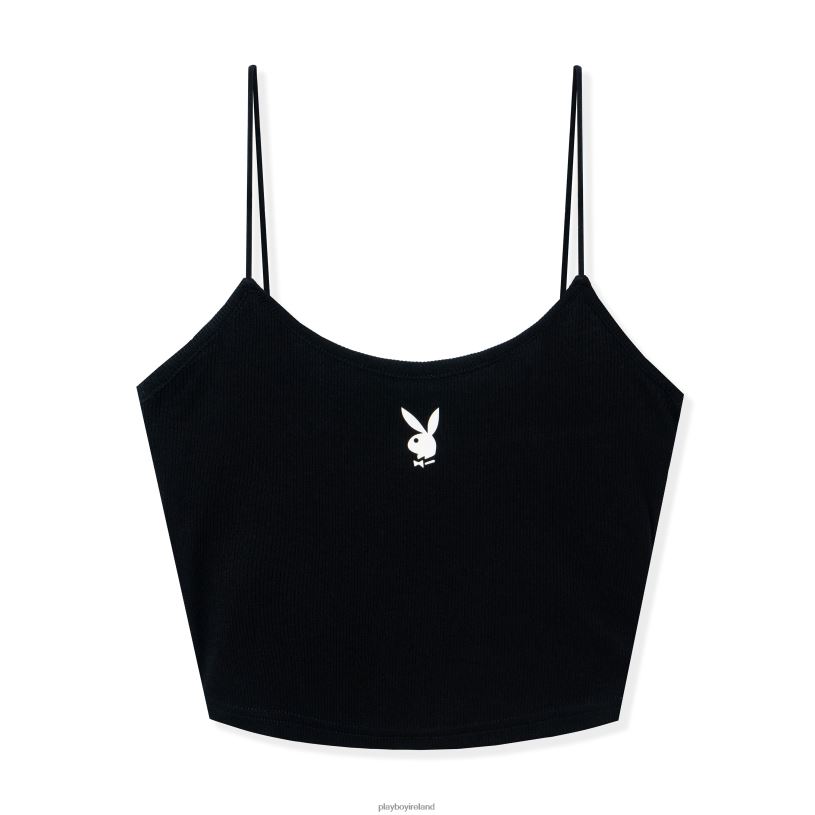Playboy Women Classic Cami Top HBFB926 Clothing Black