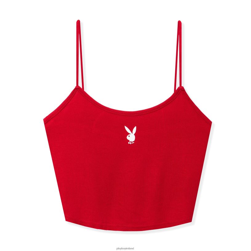 Playboy Women Classic Cami Top HBFB927 Clothing Red