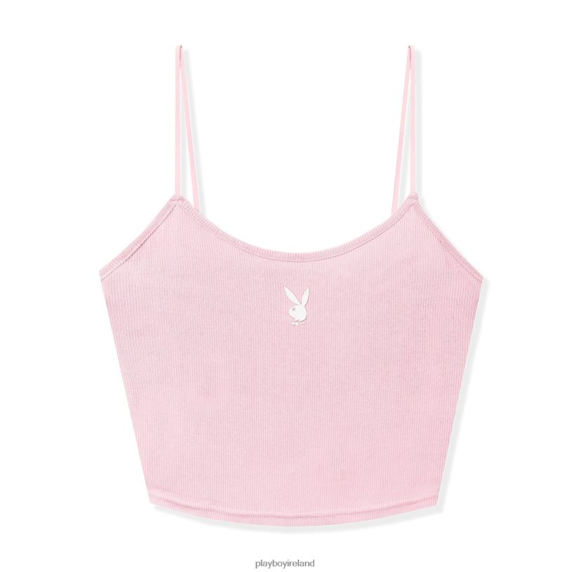 Playboy Women Classic Cami Top HBFB929 Clothing Baby Pink