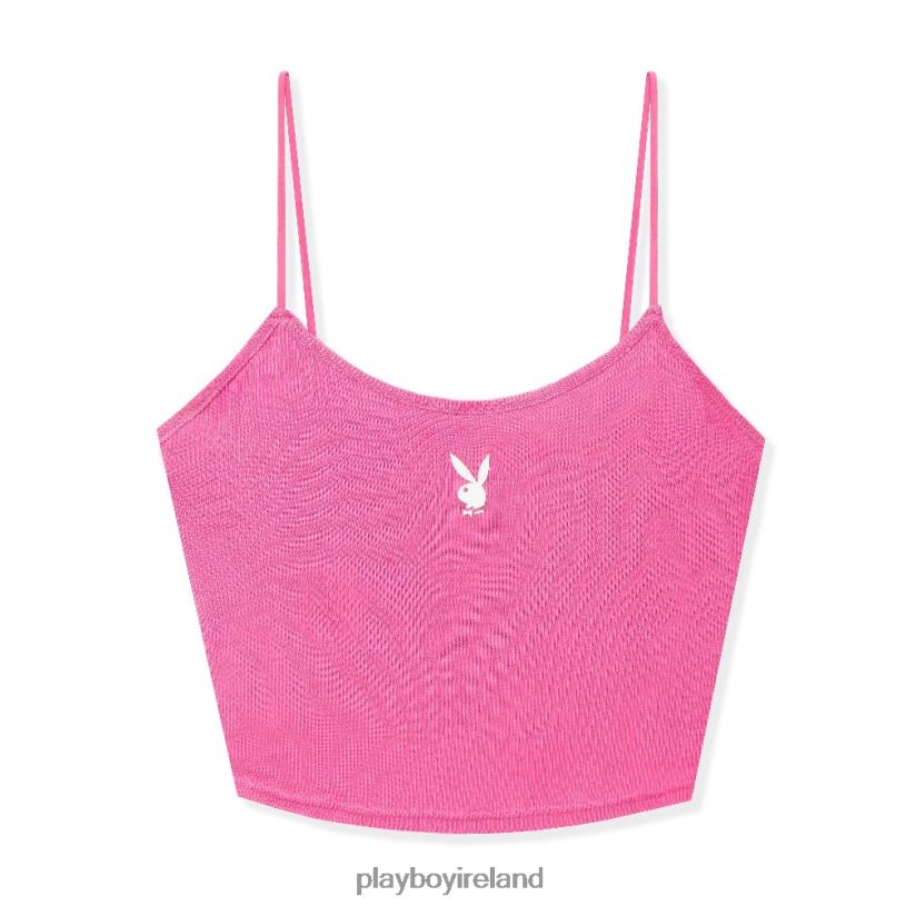Playboy Women Classic Cami Top HBFB930 Clothing Hot Pink